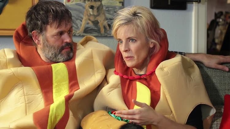 Maria Bamford with her husband Scott Marvel Cassidy 