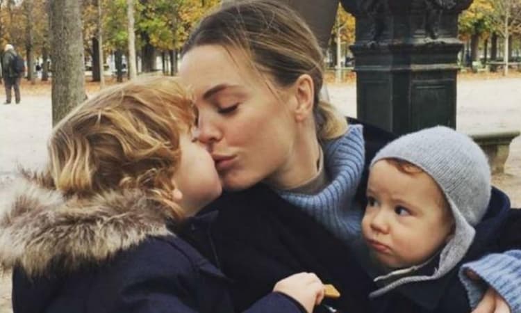 Melissa George together with her two sons