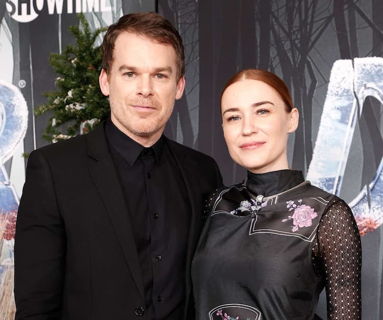 Michael C. Hall together with his wife Morgan Macgregor