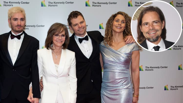 Sally Field together with her children; Samuel Greisman, Eli Craig, and Peter Craig